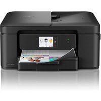 Black Brother 3-in-1 compact wireless inkjet printer with LCD screen, paper tray, and sleek design.