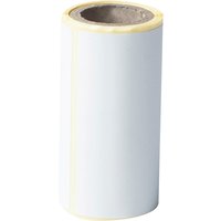 White Brother label roll with a cylindrical shape and brown cardboard core.