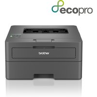 Gray Brother HL-L2400DWE laser printer with front paper tray and top control panel, featuring Wi-Fi connectivity.