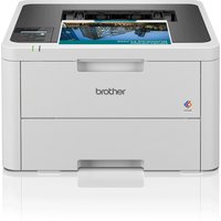 White Brother HL-L3220CW A4 wireless LED printer with front paper tray and top control panel.