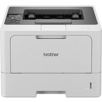 Brother HL-L5210DN laser printer, white and gray, with front paper tray and top control panel.