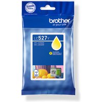 Brother LC-527Y yellow ink cartridge in blue packaging with yellow droplet icon and 900 pages label.