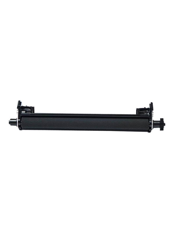 Black cylindrical printer roller with plastic ends, designed for Brother printers, featuring a smooth surface for optimal printing performance.