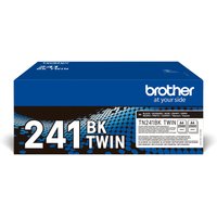 Brother TN-241BKTWIN toner cartridge box, blue and black design, white text, 2 original black cartridges.
