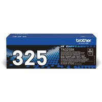 Brother TN-325BK black toner cartridge in blue and black packaging with large white "325" text.