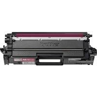 Black Brother TN-821XLM magenta toner cartridge with handle, labeled for 9K pages, rectangular shape.