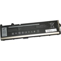 Black BTI 6-cell battery for Dell Precision with label, silver accents, and safety icons.