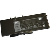 Black BTI 68Wh 4-cell laptop battery with label, compatible with Latitude and Precision models.