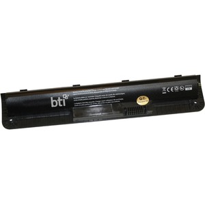 Black lithium-ion replacement battery for HP ProBook 11 G1 EE and G2 EE, featuring a sleek design with ventilation slots and printed specifications on the back.
