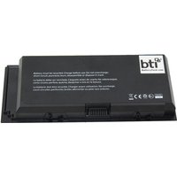 Black BTI 10.8V 9-cell battery for Dell Precision M4800 with label and connector port on the side.