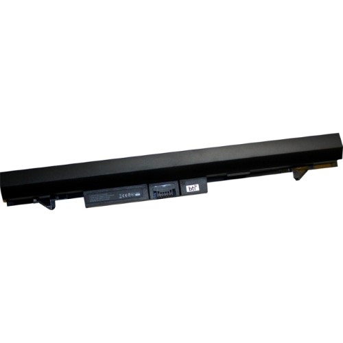 Black 14.4V lithium-ion battery with four cells, featuring a label with the BTI logo and model number 768549-001, designed for HP Compaq ProBook laptops.