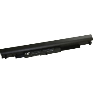Black lithium-ion replacement battery for HP laptops, featuring a sleek design with a BTI logo, designed for models 240 G4, 245 G4, 246 G4, and 250 G4.