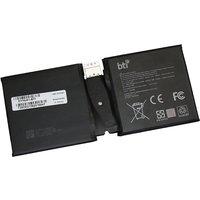 Black BTI 26.8 2 cell G16TA047H battery for Microsoft Surface Go, rectangular with connector in the center.