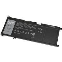 Black BTI 4-cell 56Wh laptop battery with printed specifications, compatible with Dell Latitude models.