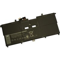 Black BTI 451-BBXR 46Wh 4-cell battery for Dell XPS 9365 with labeled sections and connector cable.