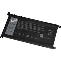 Black BTI 42Wh 3-cell laptop battery labeled for DELL Inspiron, rectangular with connector ports on edges.