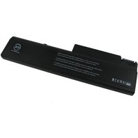 Black BTI 6-cell laptop battery, rectangular with connector pins and printed specifications, 56Wh capacity.