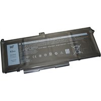 Black BTI 4C battery for Latitude 5520, labeled RJ40G M033W 75X16, with safety icons and text on the surface.