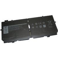 Black BTI 51Wh 4 cell battery for DELL XPS 7390, rectangular with connector ports and printed specifications.