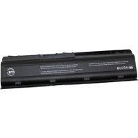 Black BTI 586007-141 48Wh 6-cell battery for HP laptops, featuring a sleek rectangular design with printed specifications.