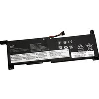 Black BTI 34Wh 2-cell battery for Lenovo IdeaPad with white label and connector wires.