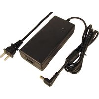 Black BTI 65W AC adapter with 5.5mm x 1.75mm connector, rectangular shape, and attached power cord with two-prong plug.