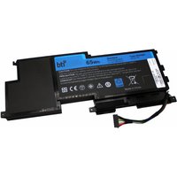 Black BTI 65Wh 9 cell battery for DELL XPS 15 L521X, blue label, connector cable attached.