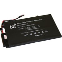 Black BTI 4-cell battery for HP ENVY, 52Wh capacity, with connector wires and printed specifications.