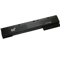 Black BTI 707615-121 75Wh 8-cell battery for HP ZBOOK 15 G1 G2, rectangular with branding and specifications printed.