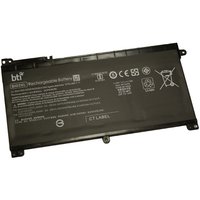 Black BTI 3-cell battery for HP Stream, rectangular with white text and symbols on the surface.