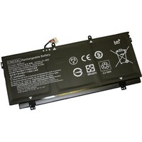 Black BTI 3-cell laptop battery for HP Envy 13-AB, 57.9Wh, with white text and certification symbols.