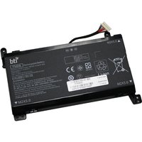 Black BTI 922753-421 83Wh 8-cell battery for HP Omen 17, rectangular with white label and connector wires.