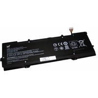 Black BTI 6-cell battery for HP Spectre X360, rectangular with white text and connector cable.