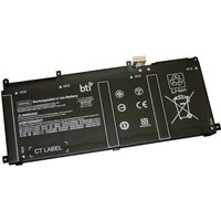 Black BTI 4-cell battery for HP Elite X2 1013 G3 with white text and symbols, rectangular shape.