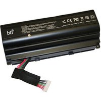 Black BTI A42LM93 78Wh 8-cell battery with connector cable for Asus ROG G751 GFX71, featuring printed specifications.