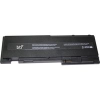 Black rectangular BTI notebook battery, compatible with Lenovo FRU42T4845, featuring label and connector port.
