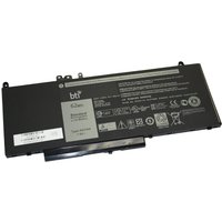 Black BTI 62Wh 4-cell battery with label for Dell Latitude E5550 E5450, rectangular shape with connector slots.