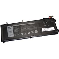 Black BTI 56Wh 3-cell battery for Dell G7 17 7700, rectangular with label and connector wires.