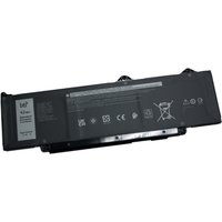 Black BTI 42Wh 3-cell laptop battery with white labels and certification icons, compatible with various Latitude models.
