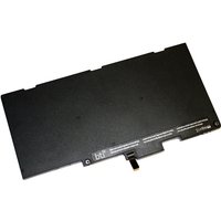 BTI CS03XL black rectangular 44Wh 3-cell battery for HP Elitebook with connector tab and white text markings.