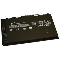 Black BTI 52Wh 4-cell battery for HP EliteBook, rectangular with white text and recycling symbol.