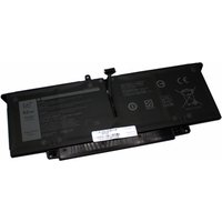 Black BTI HRGYV 52Wh 4-cell battery for Dell Latitude 7310 7410, rectangular with label and connector.