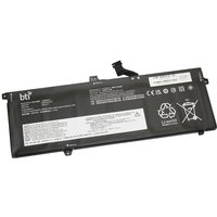 Black BTI L18C6PD1 48Wh 6-cell battery for THINKPAD X395 X390 X13, rectangular with white label and connector cable.