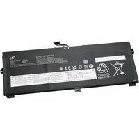 Black BTI L19M3P71 51Wh 3-cell battery for Lenovo Thinkpad X390 Yoga with white label and connector cable.