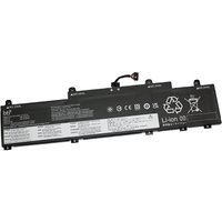 Black BTI 47Wh 3-cell battery for Lenovo ThinkPad L14 G4 with white labels and connector cable.