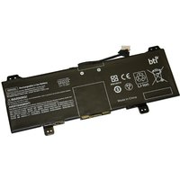 BTI black rectangular 2-cell laptop battery with white text and connector cable for HP Chromebook models.