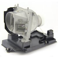 Projector lamp assembly for NEC NP-U300X, featuring a silver housing, clear bulb, and black mounting base.