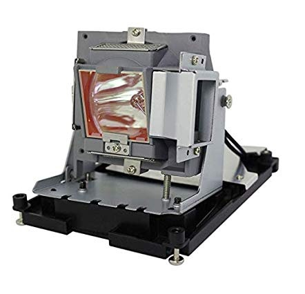 BTI Lamp for OPTOMA EH500, featuring a silver and black housing, with a transparent bulb encased in a protective frame, designed for OEM use with model number BL-FU310B DE.5811118436.