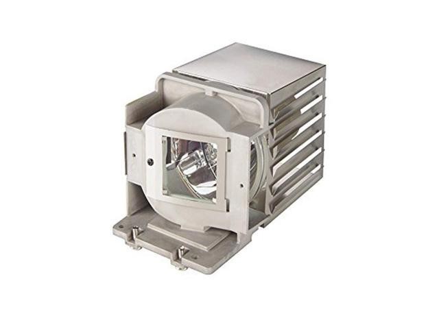 BTI Lamp for InFocus IN5148HD, featuring a metallic silver housing, a round glass lens, and a compact design, rated at 365W with a lifespan of 3000 hours.