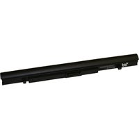 Black BTI 40Wh 4-cell laptop battery for Toshiba Satellite, slim rectangular design with connector port.